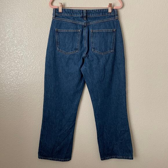 Sezane Jeans Womens EU 38 US 6 Blue Flare Ankle Mid Rise Laurence Trouser Denim - Picture 8 of 11